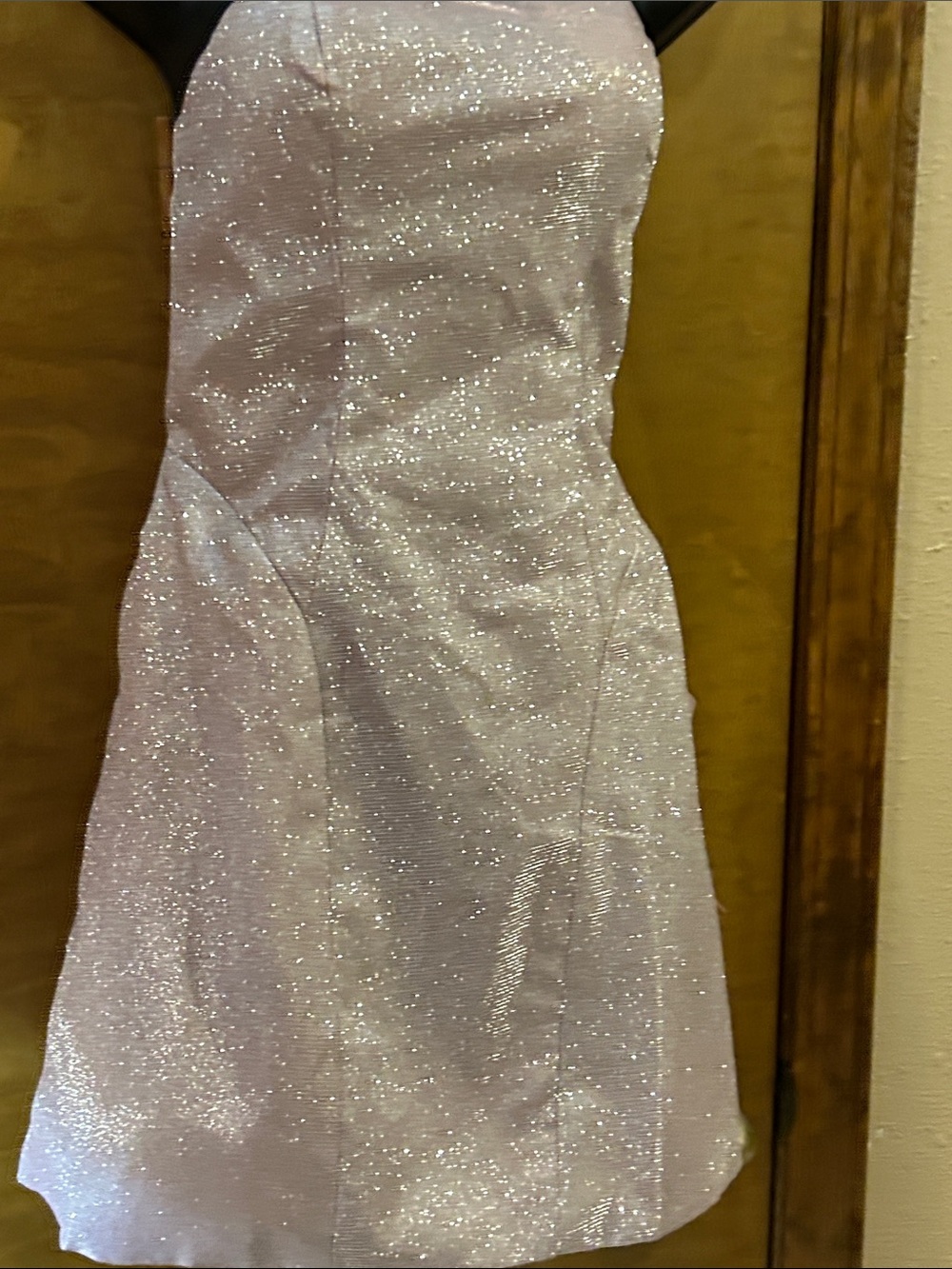Sparkling Light Pink Strapless Dress - Homecoming